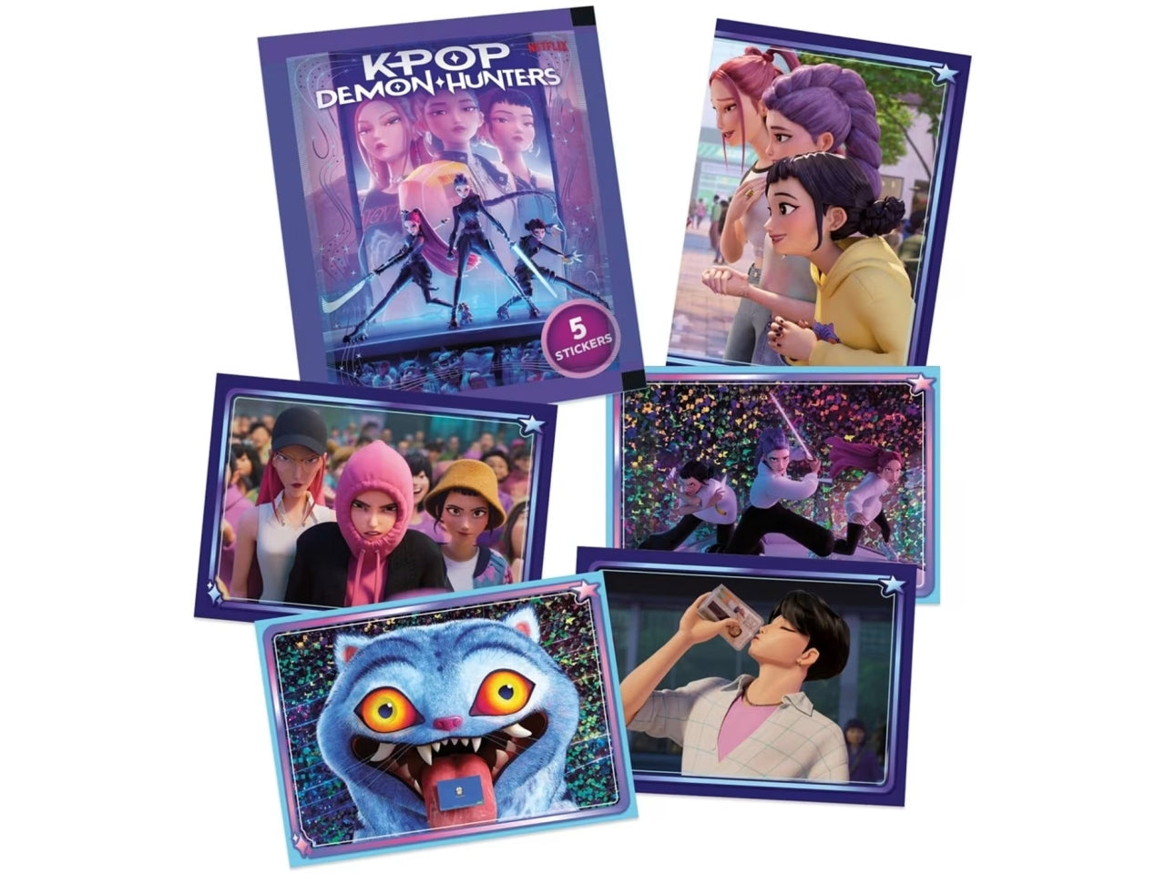 Multipack 5 Pacchetti contenenti 5 figurine K Pop Demon Hunters