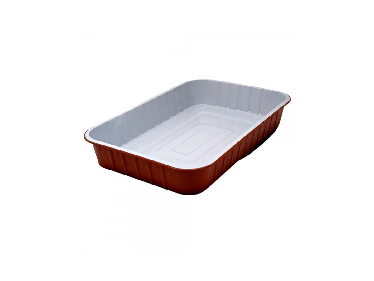 Contenitore di alluminio la tiella terracotta 6 porzioni 2 pezzi