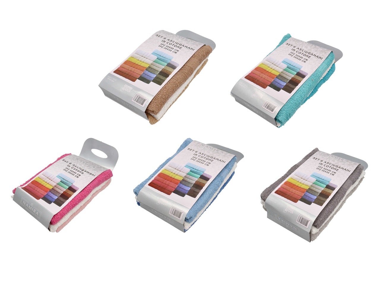 SetÂ  asciugamano 3 + 3