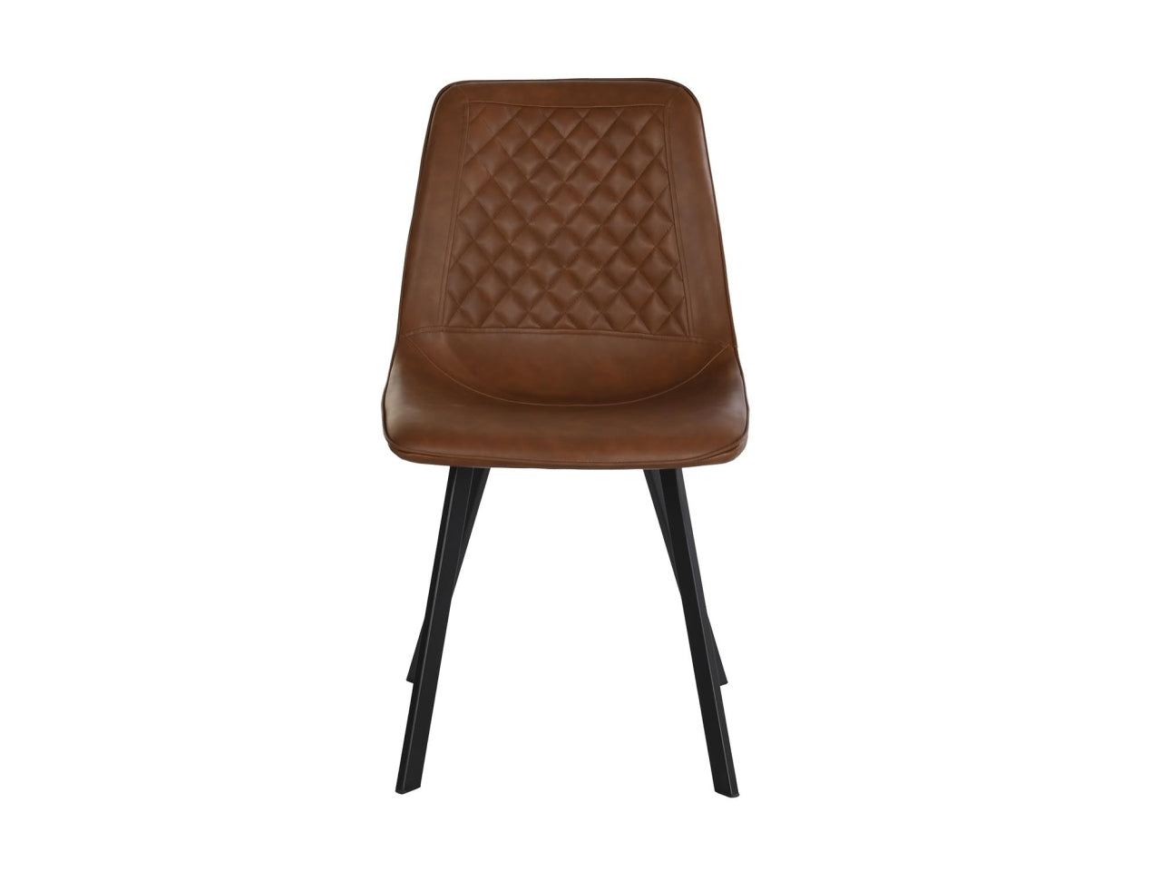 Sedia in metallo pu 48x52x85cm marrone
