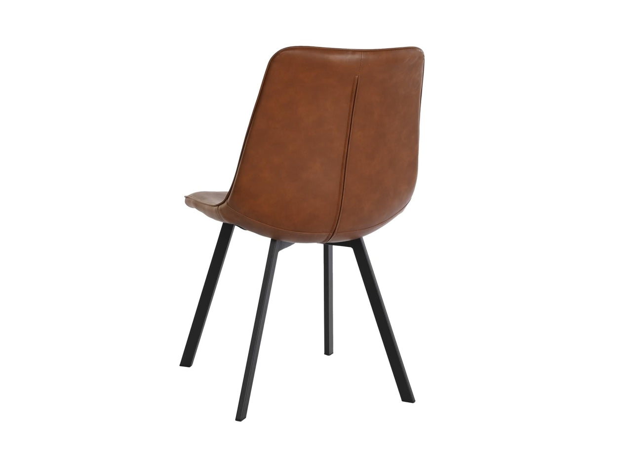 Sedia in metallo pu 48x52x85cm marrone