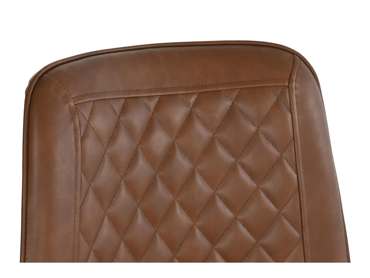 Sedia in metallo pu 48x52x85cm marrone