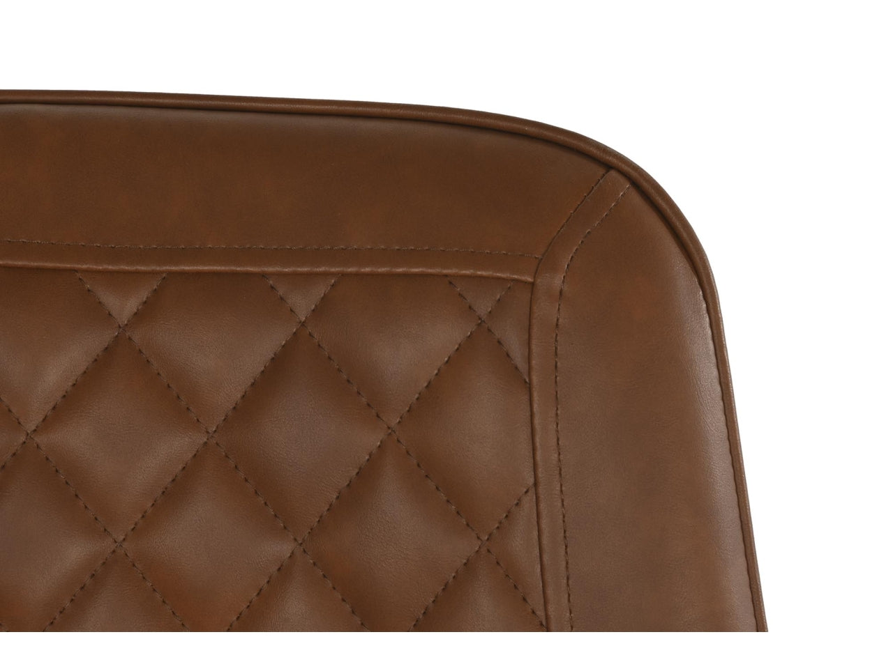 Sedia in metallo pu 48x52x85cm marrone