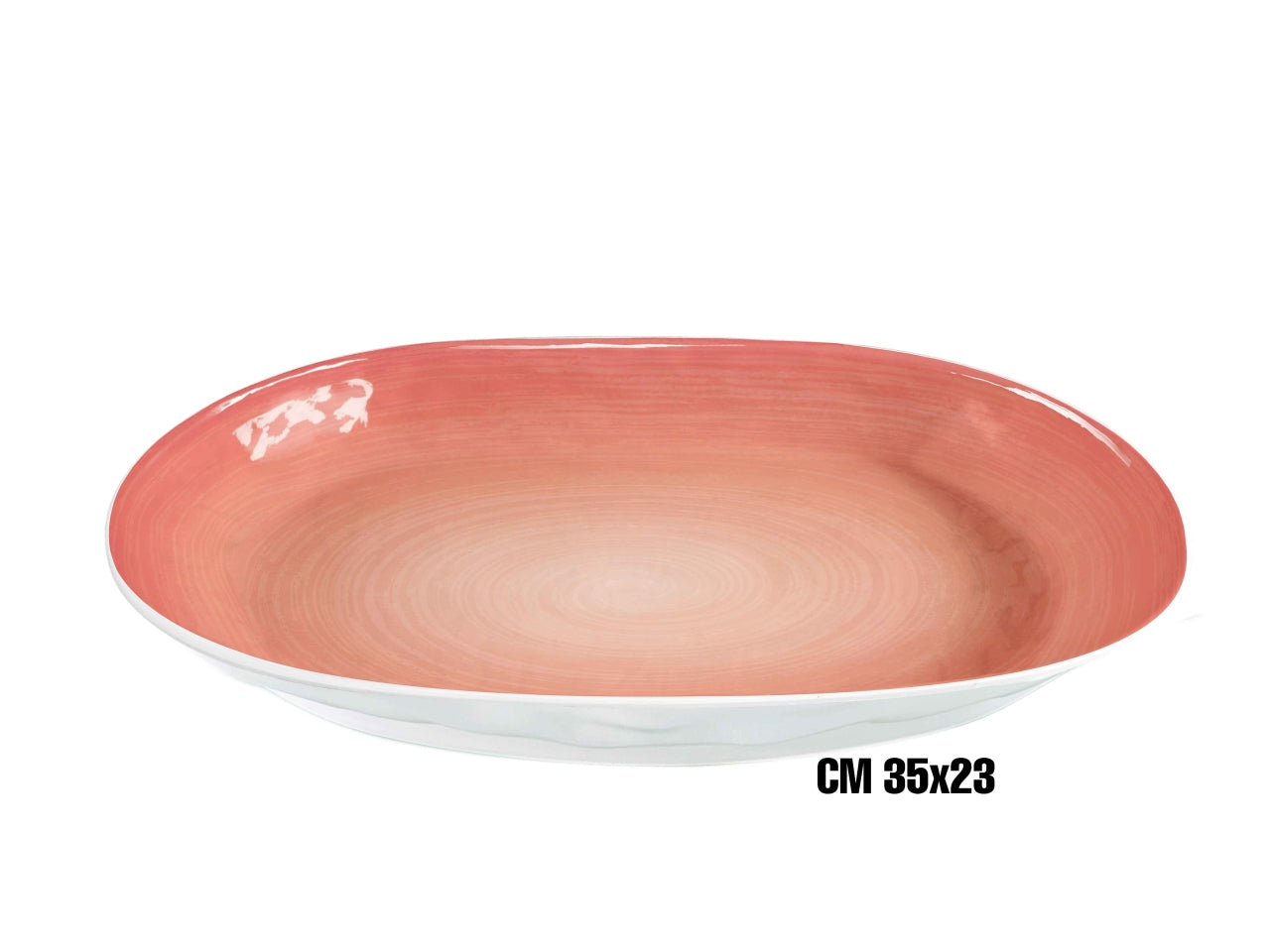 Vassoio ovale in melamina Unicolore 35x23cm in colori assortiti