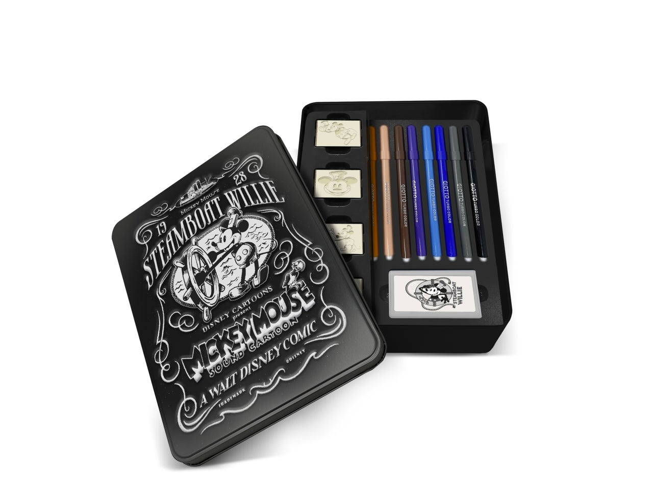 Mickey tin box latta small timbrini e colori