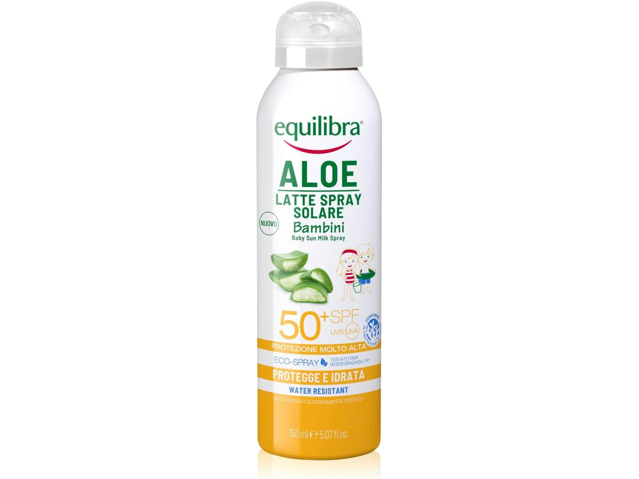 Latte bombola spray solare bimbo 50+