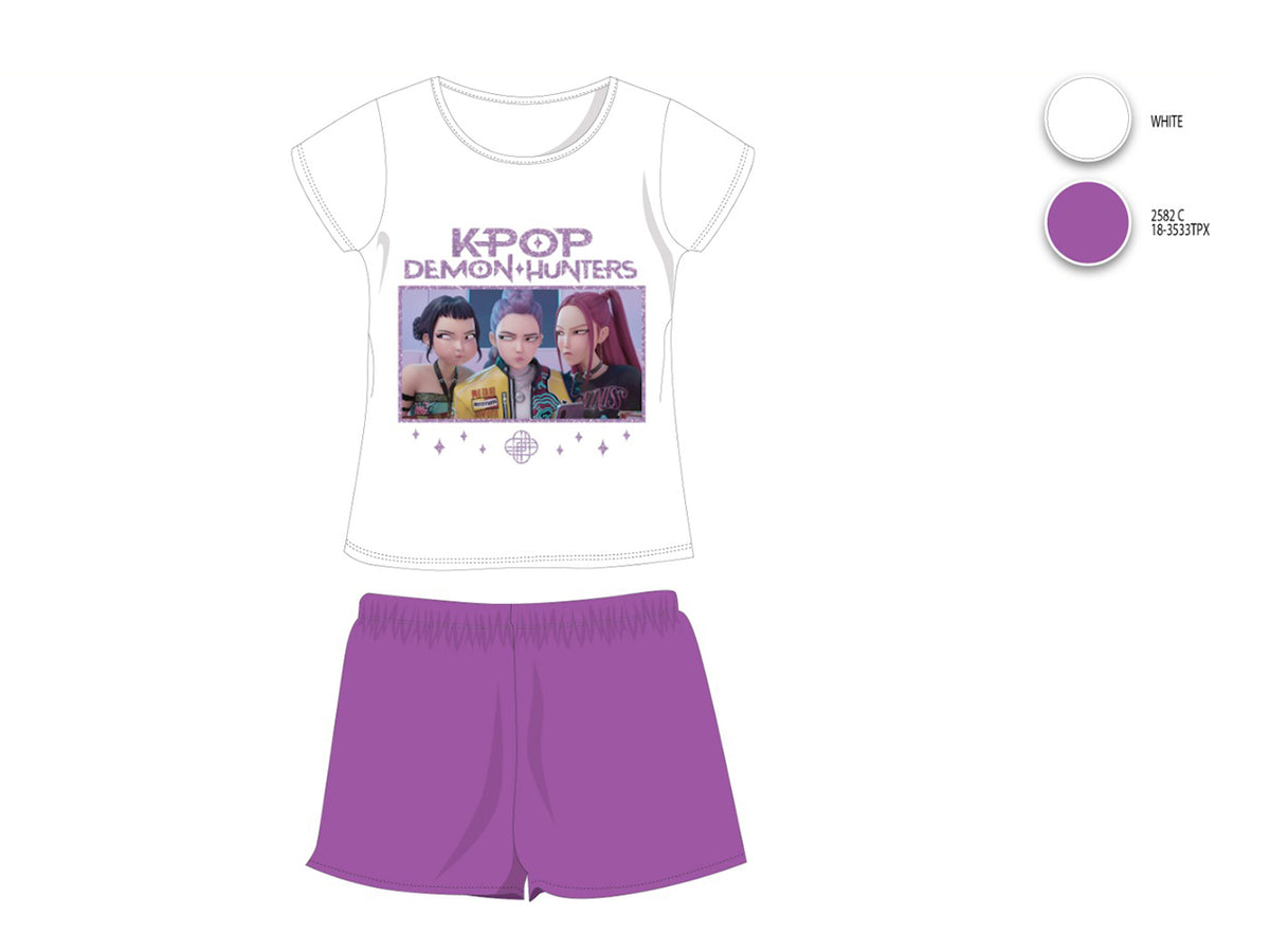 K-Pop set maglietta e pantaloncino, taglie dalla 4 alla 9/10anni