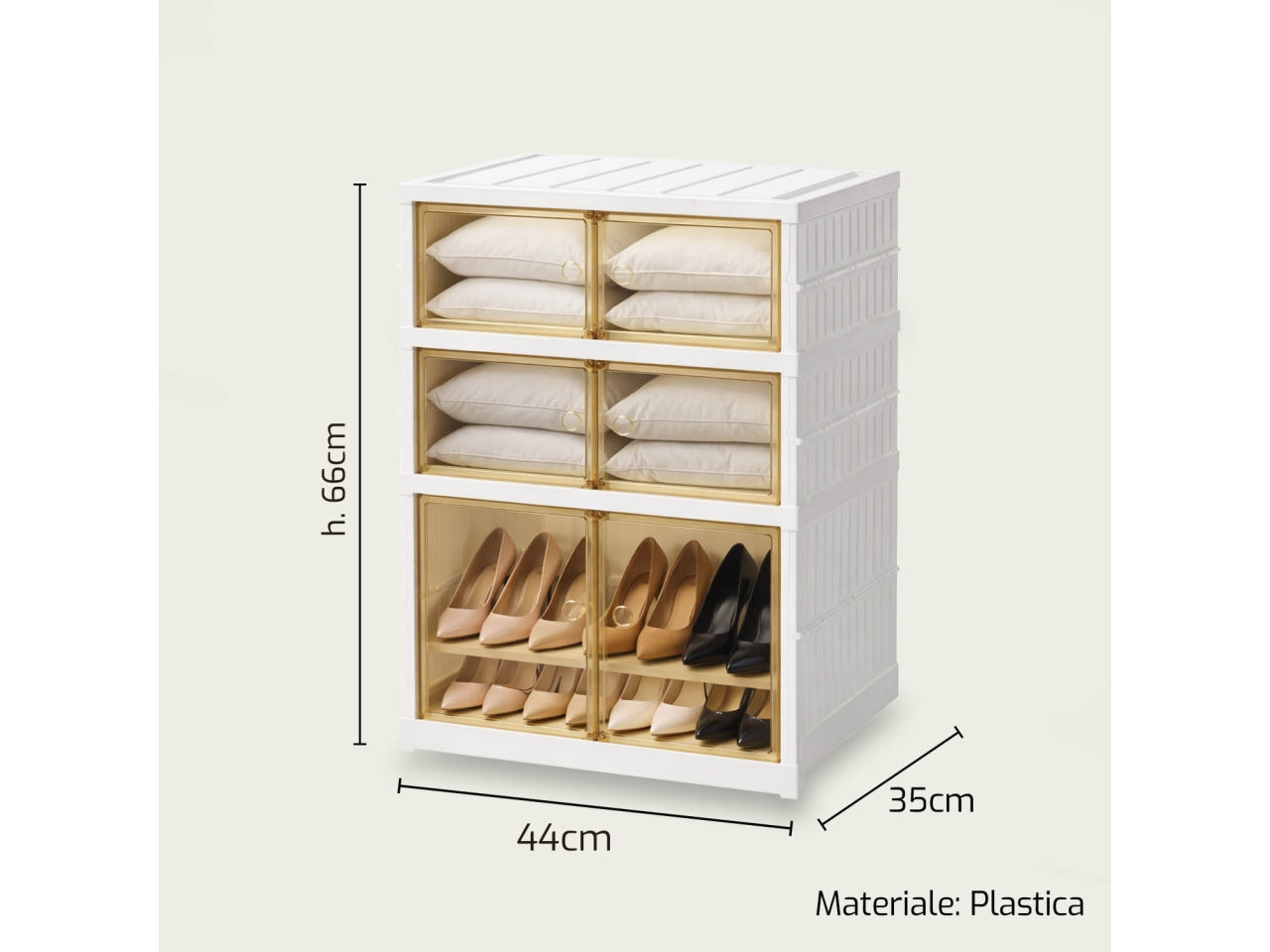 Scarpiera in plastica 44x35xh.66cm