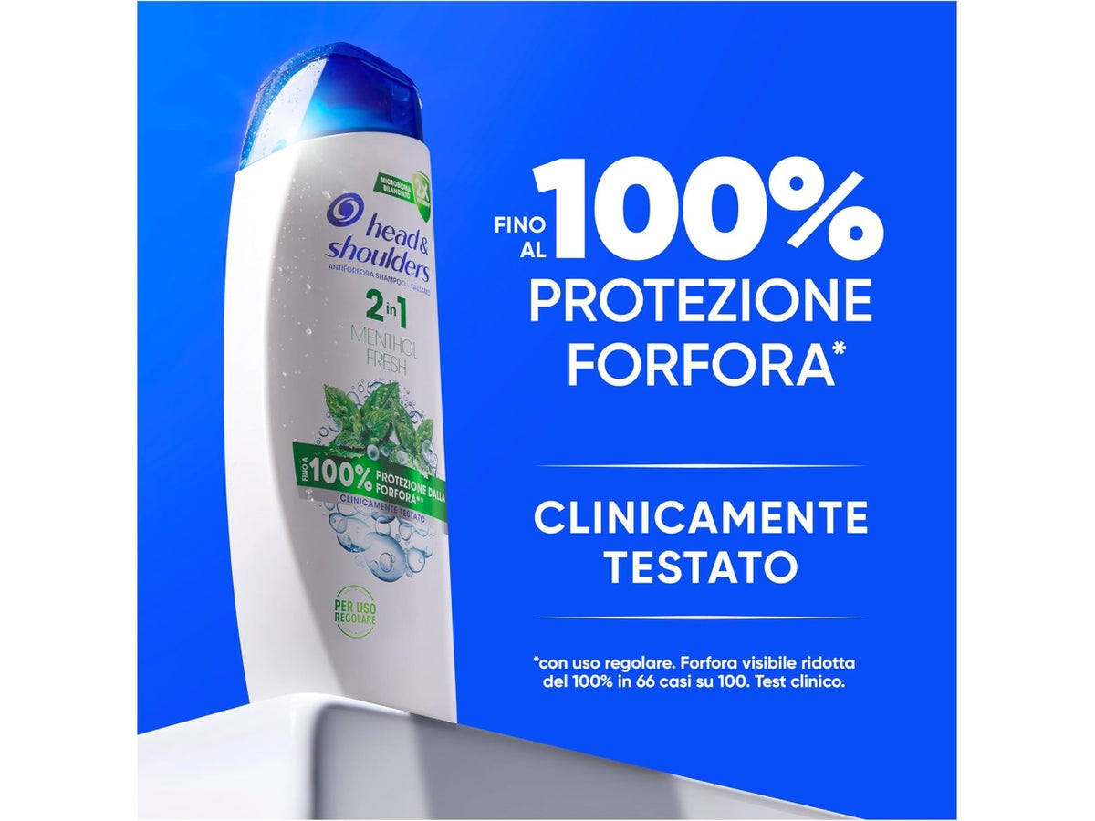 Head&shoulders shampoo 250ml 2in1 menthol fresh $