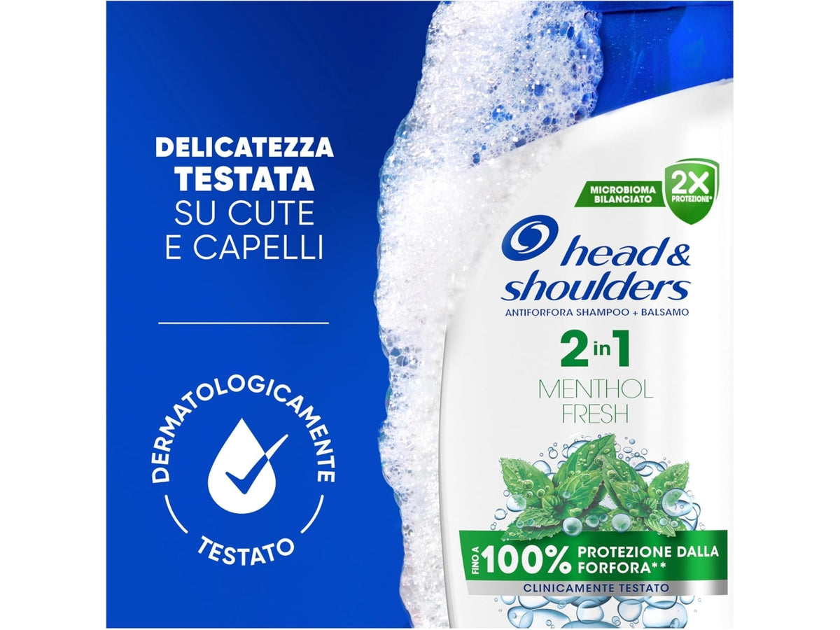 Head&shoulders shampoo 250ml 2in1 menthol fresh $