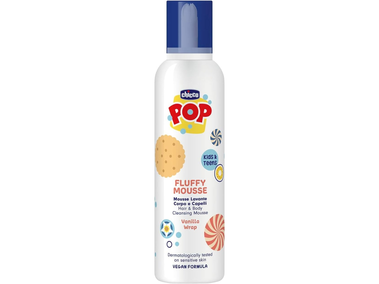 Chicco Fluffy mousse lavante corpo e capelli alla vaniglia 200ml