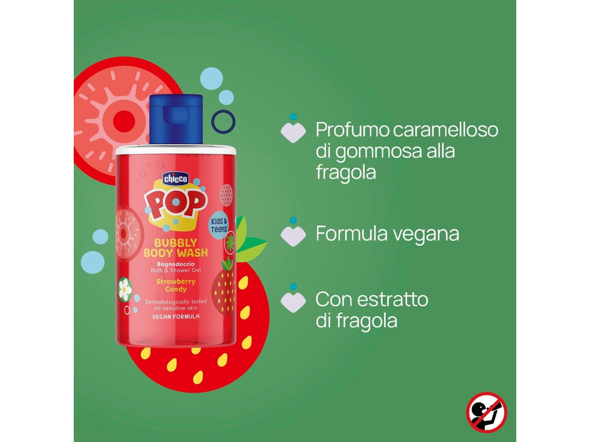 Chicco Bubbly bagnodoccia dolce fragola 300ml