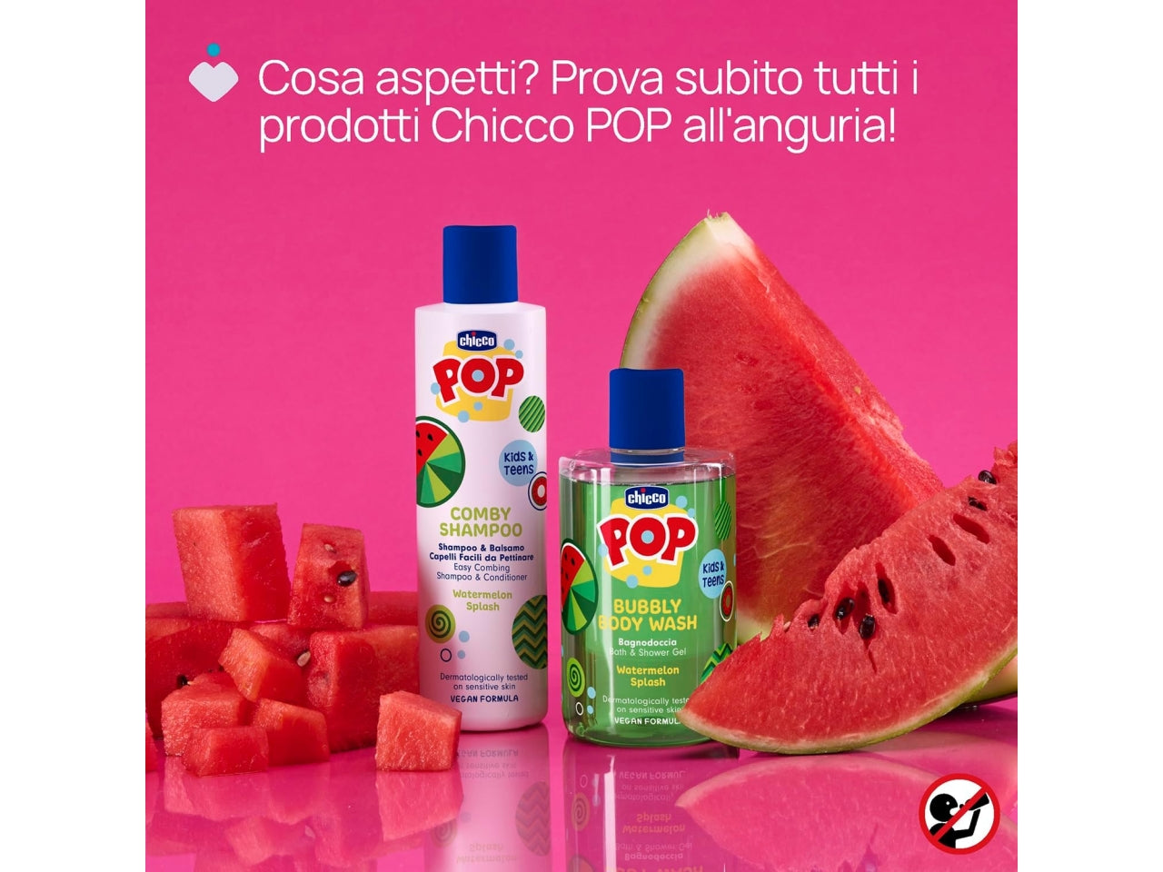 Chicco Bubbly bagnodoccia splash anguria 300ml