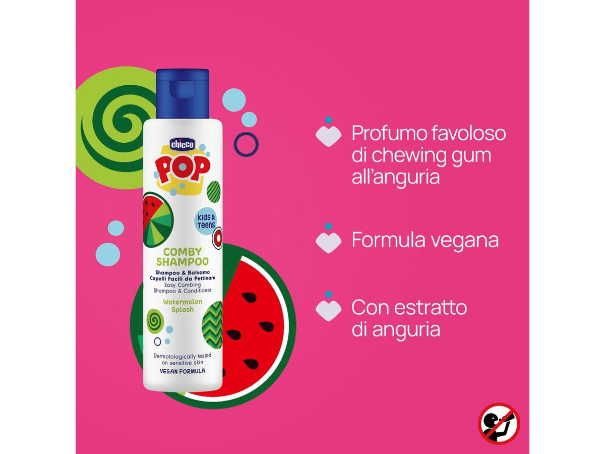 Chicco Comby shampoo e balsamo splash anguria 250ml