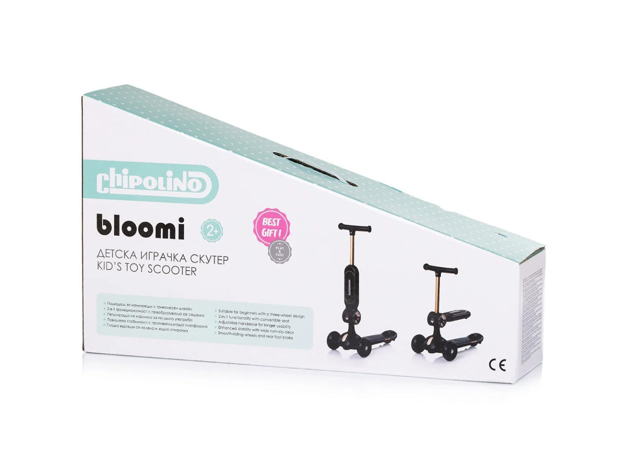 Scooter monopattino con sedile Bloomi di colore nero