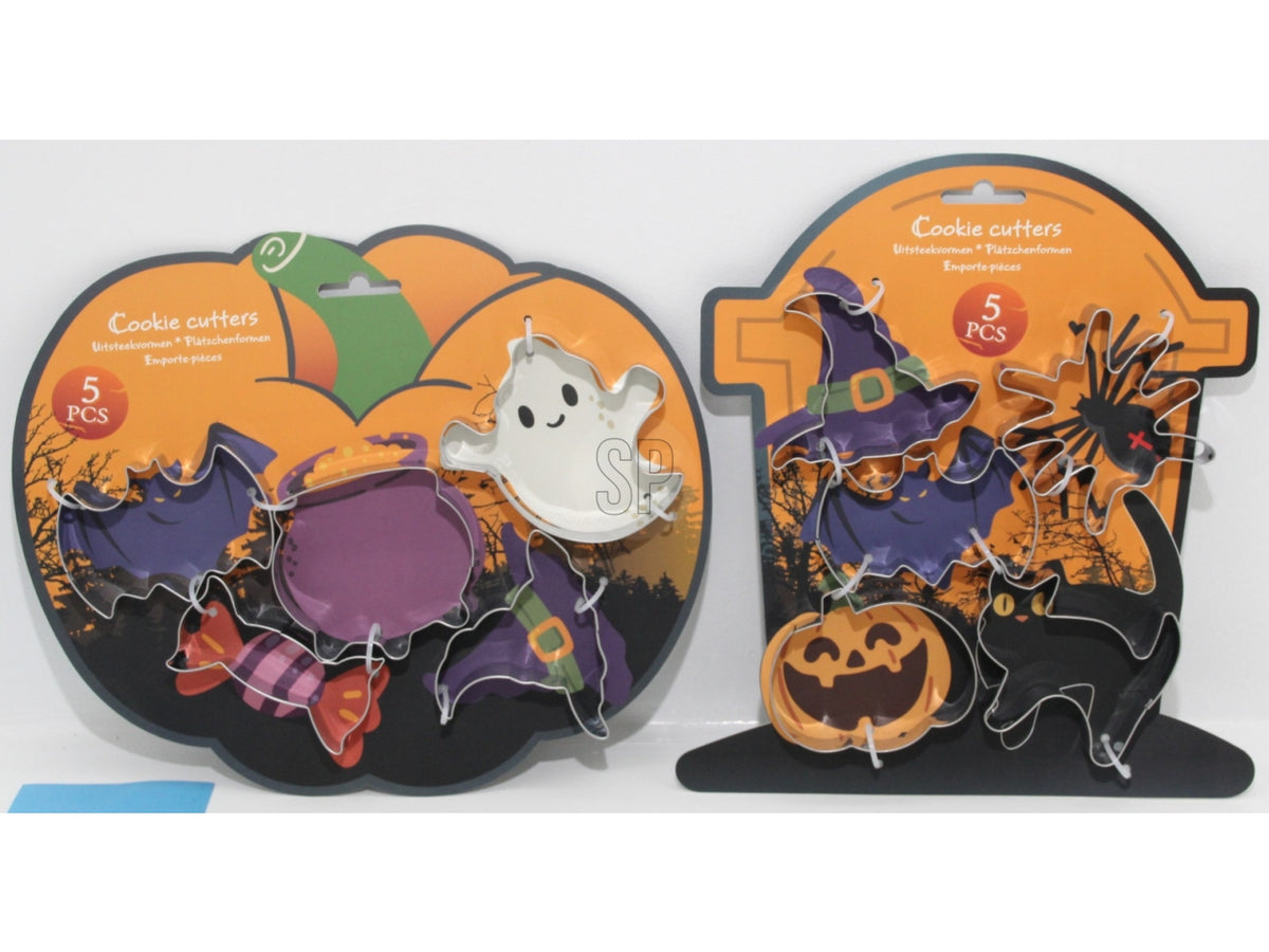 Set 5 stampi per biscotti halloween in 2 assortimenti
