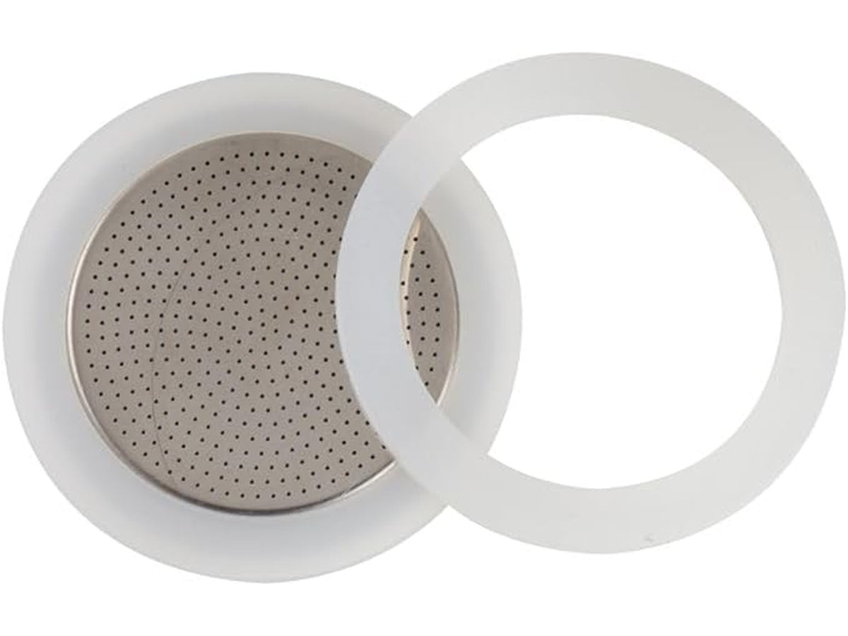 Piastrina filtro alluminio+2 guarnizioni silicone 3 tazze forever