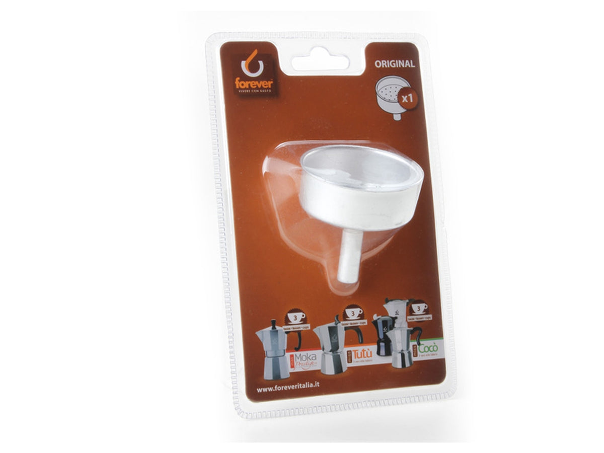 Ricambio blister imbuto portacaffe' alluminio 3 tazze forever