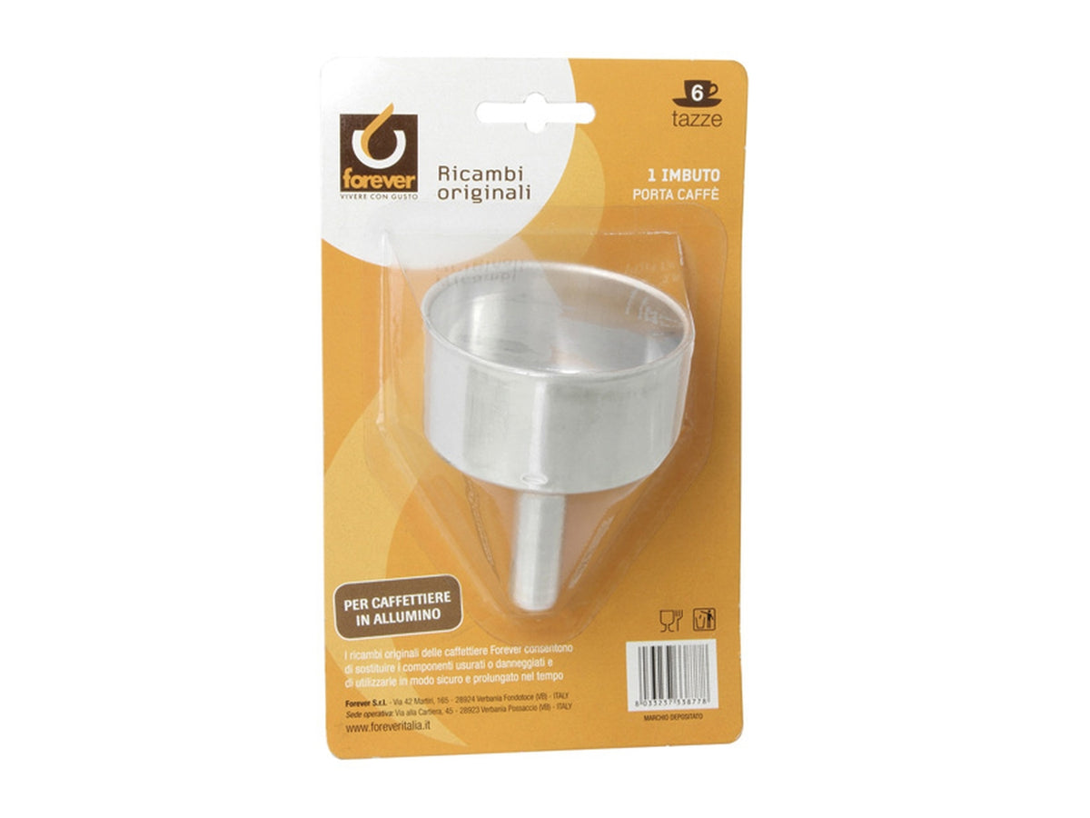 Ricambio blister imbuto portacaffe' alluminio 6 tazze forever