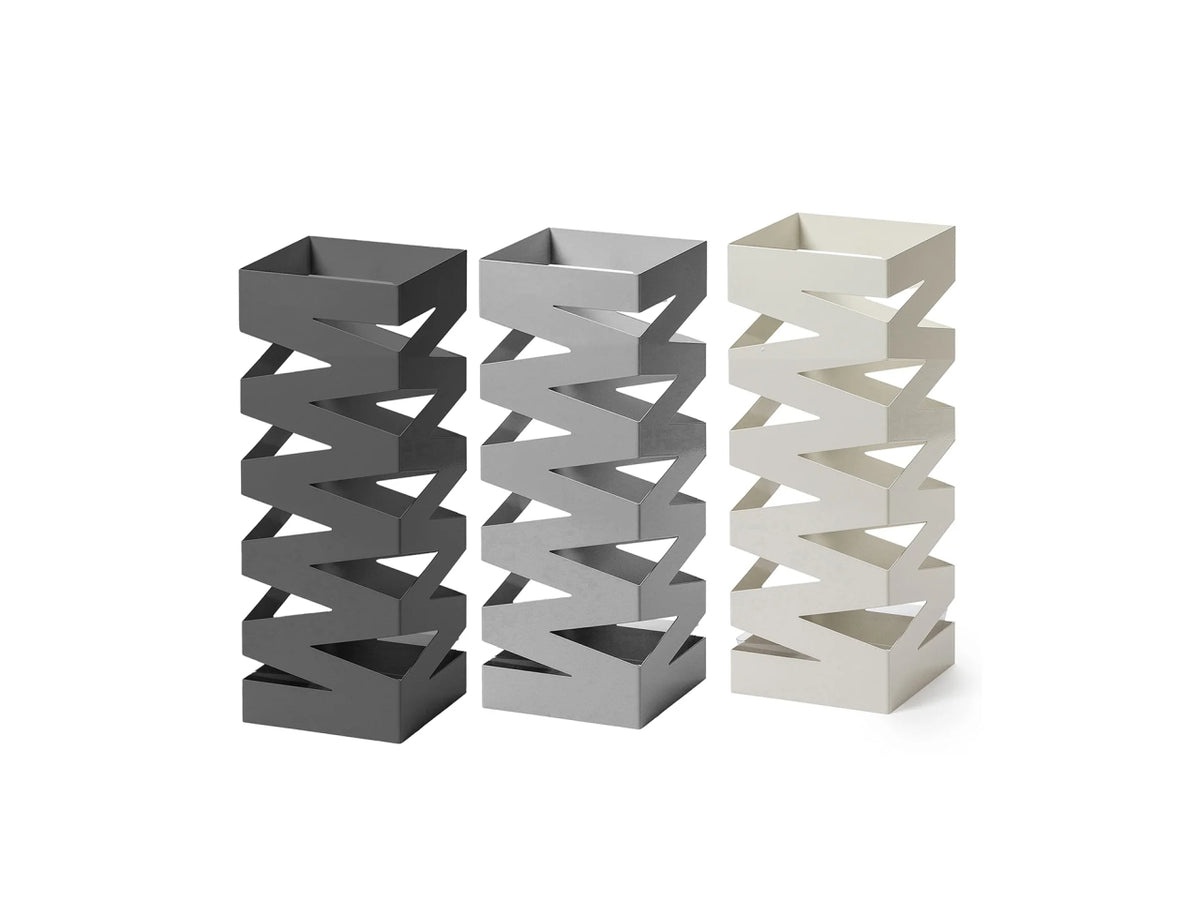 Portaombrelli quadrato a zig zag di ferro in 3 colori assortiti