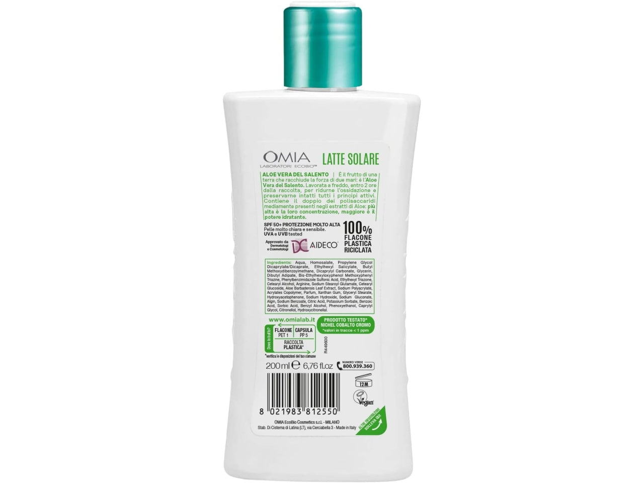 Omia coral safe latte spf50+ 200ml