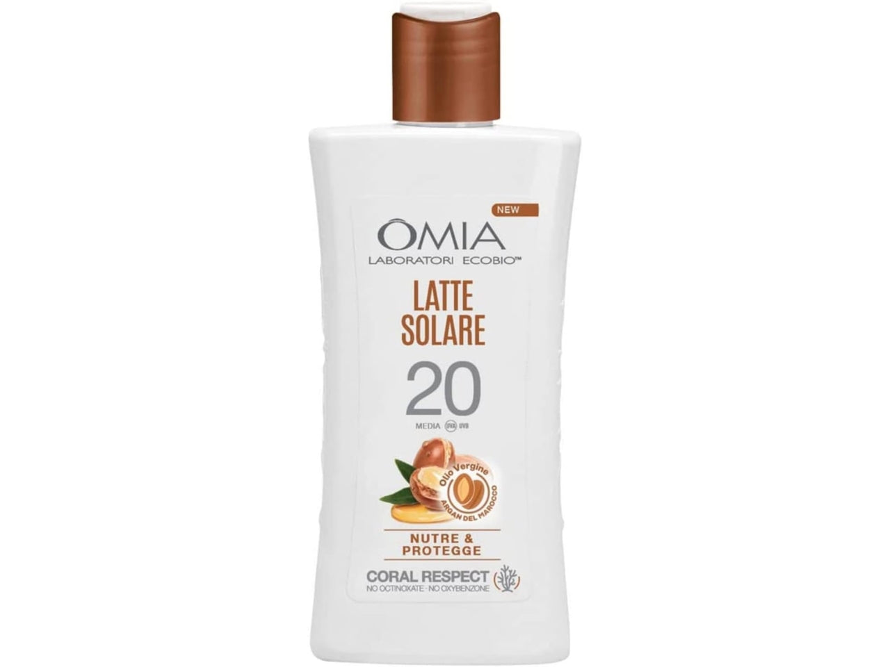Omia latte solare argan spf20 200ml