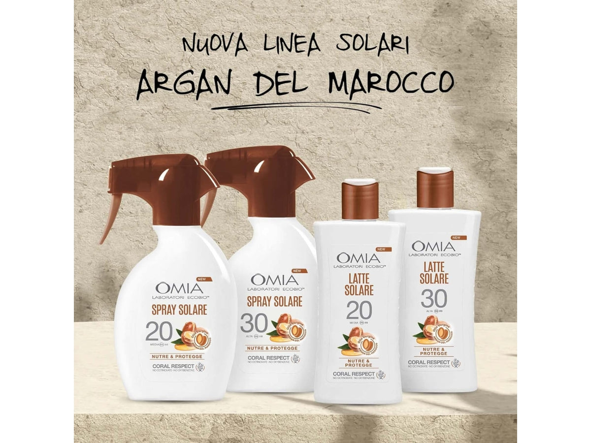Omia latte solare argan spf30 200ml $