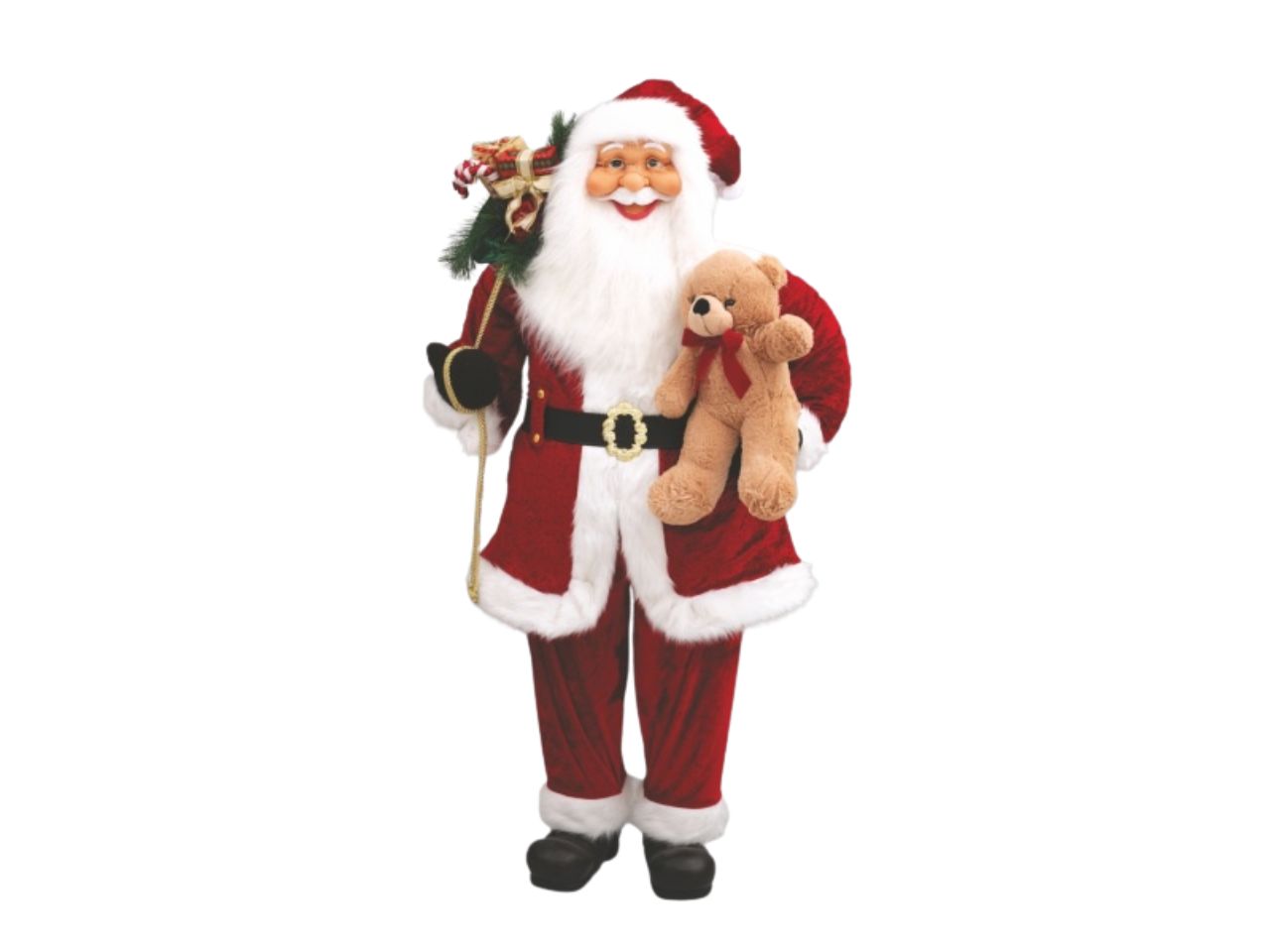 Babbo Natale maxi 180cm rosso con orsetto
