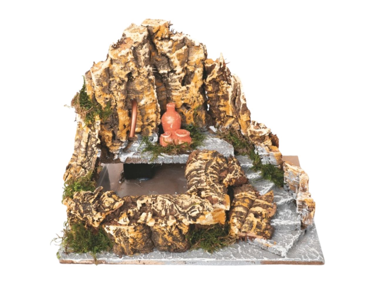 Fontana elettrica per presepe con anfore 30x26x24hcm