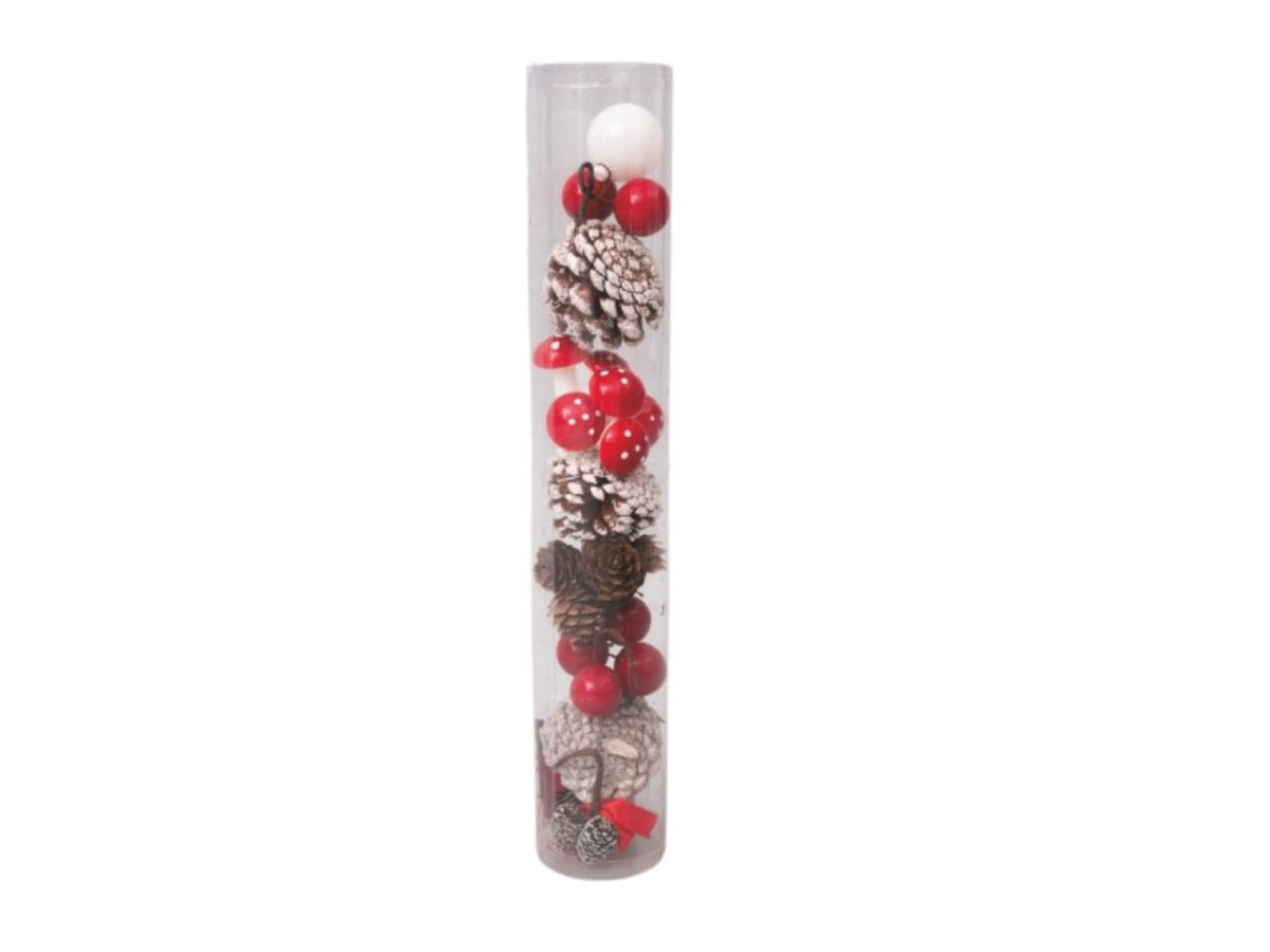 Set decorazioni natalizie fantasie del bosco 9 pezzi