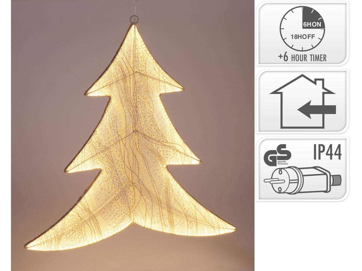 Albero natalizio 53x56cm con 260led oro