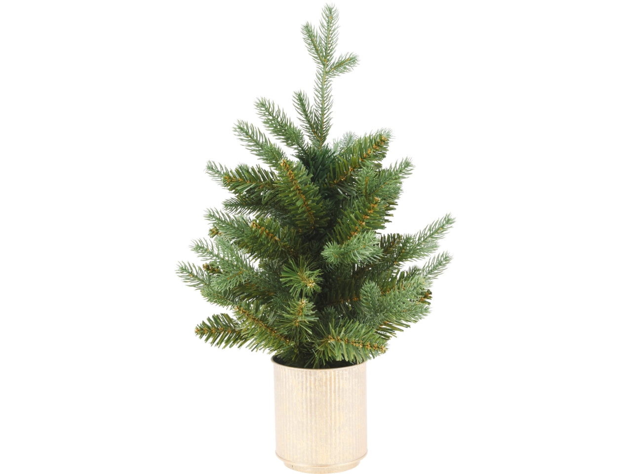 Albero natalizio verde 45cm con base oro