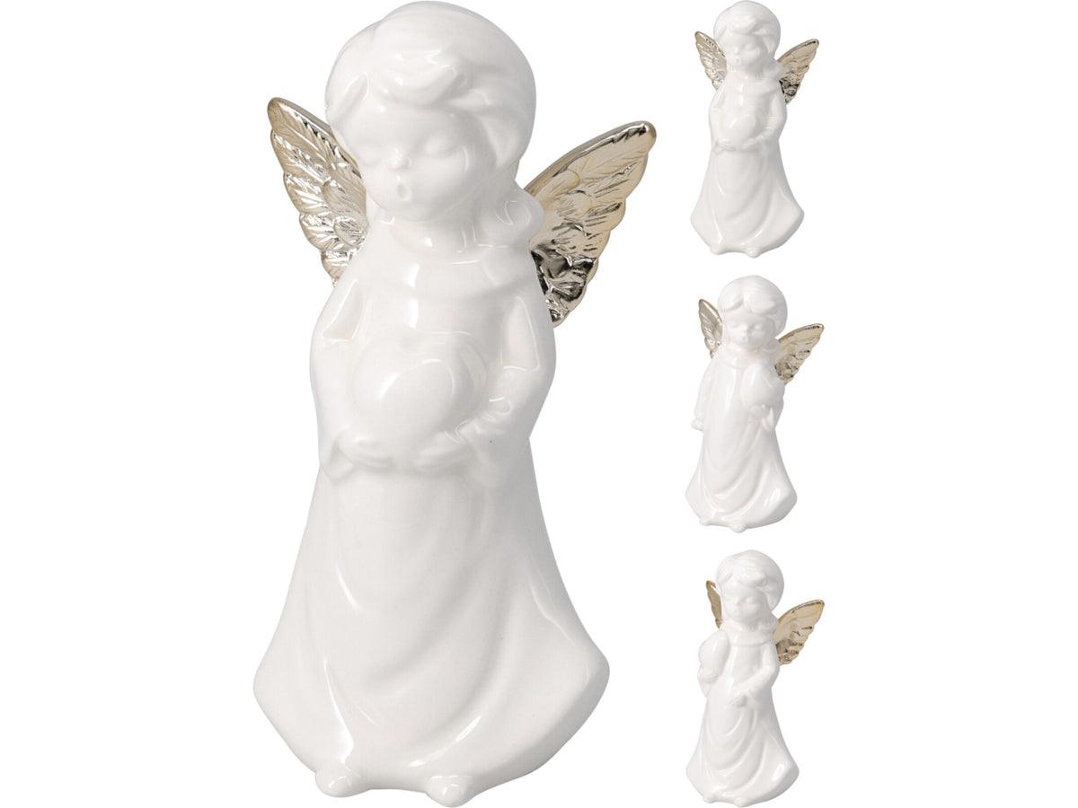 Angelo bambina in piedi 9x17cm, 3 fantasie assortite