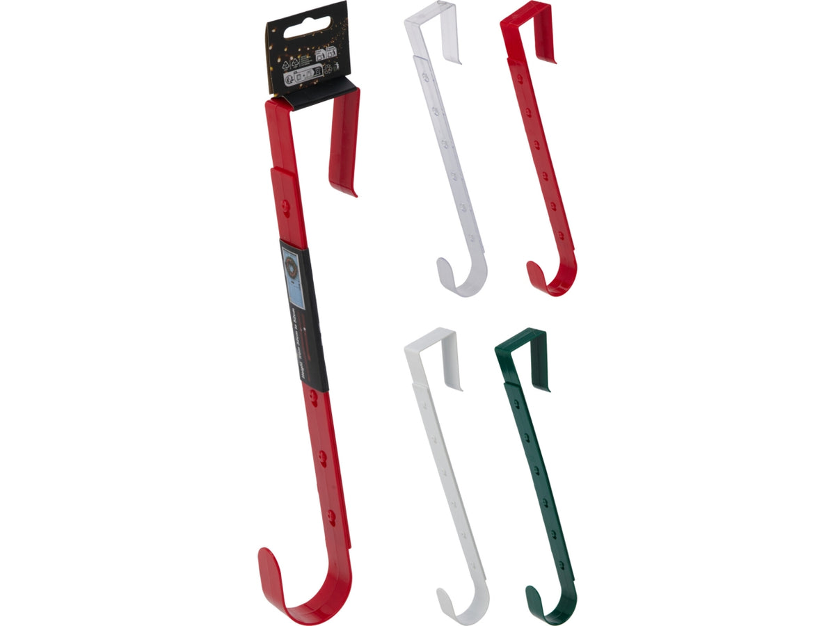 Gancio natalizio per ghirlande/corona 32-52cm, 4 colori assortiti