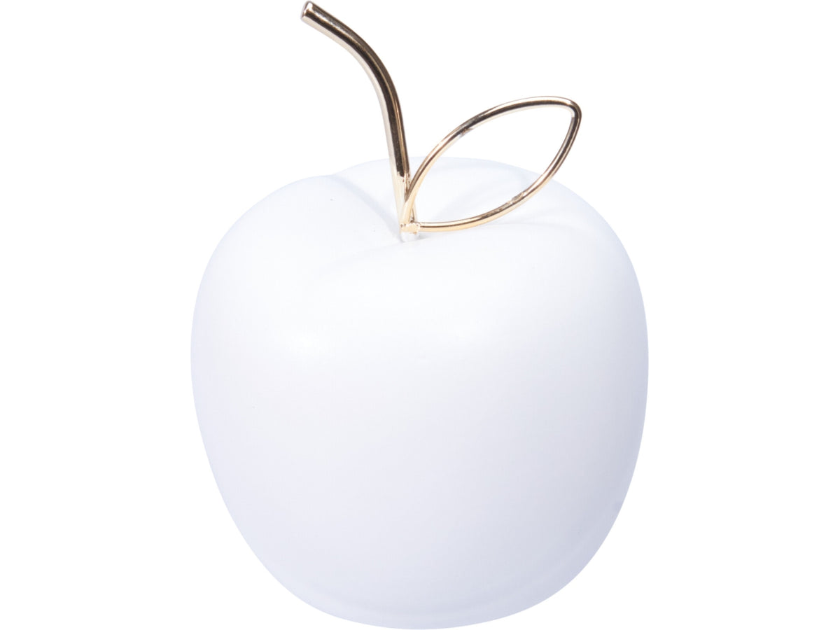 Mela decorativa 16cm bianco opaco