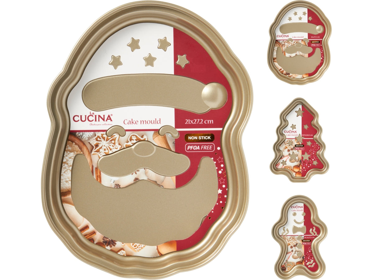 Stampo natalizio per dolci 27cm, 3 modelli assortite