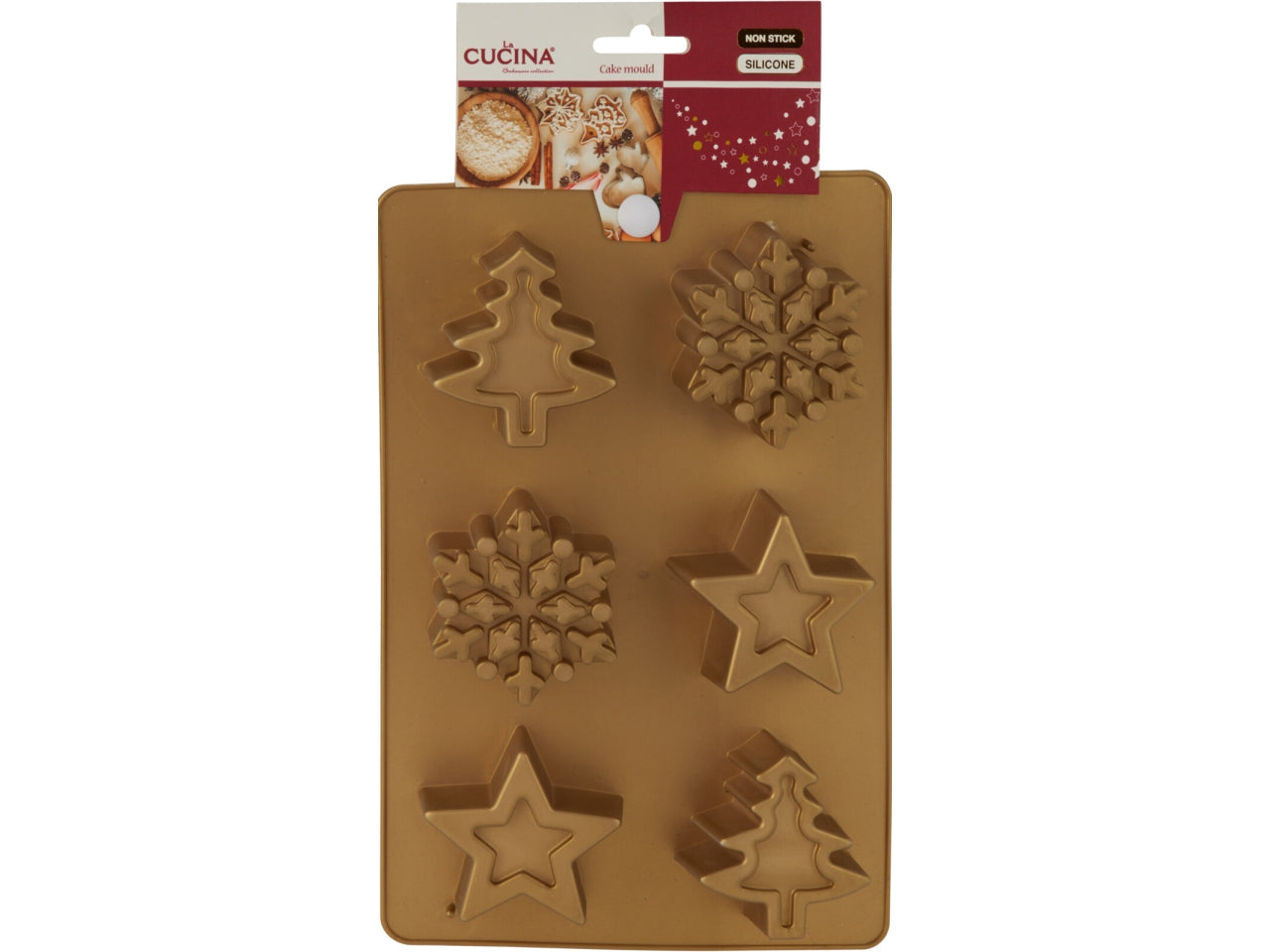 Stampo natalizio per dolci in silicone 26x17cm