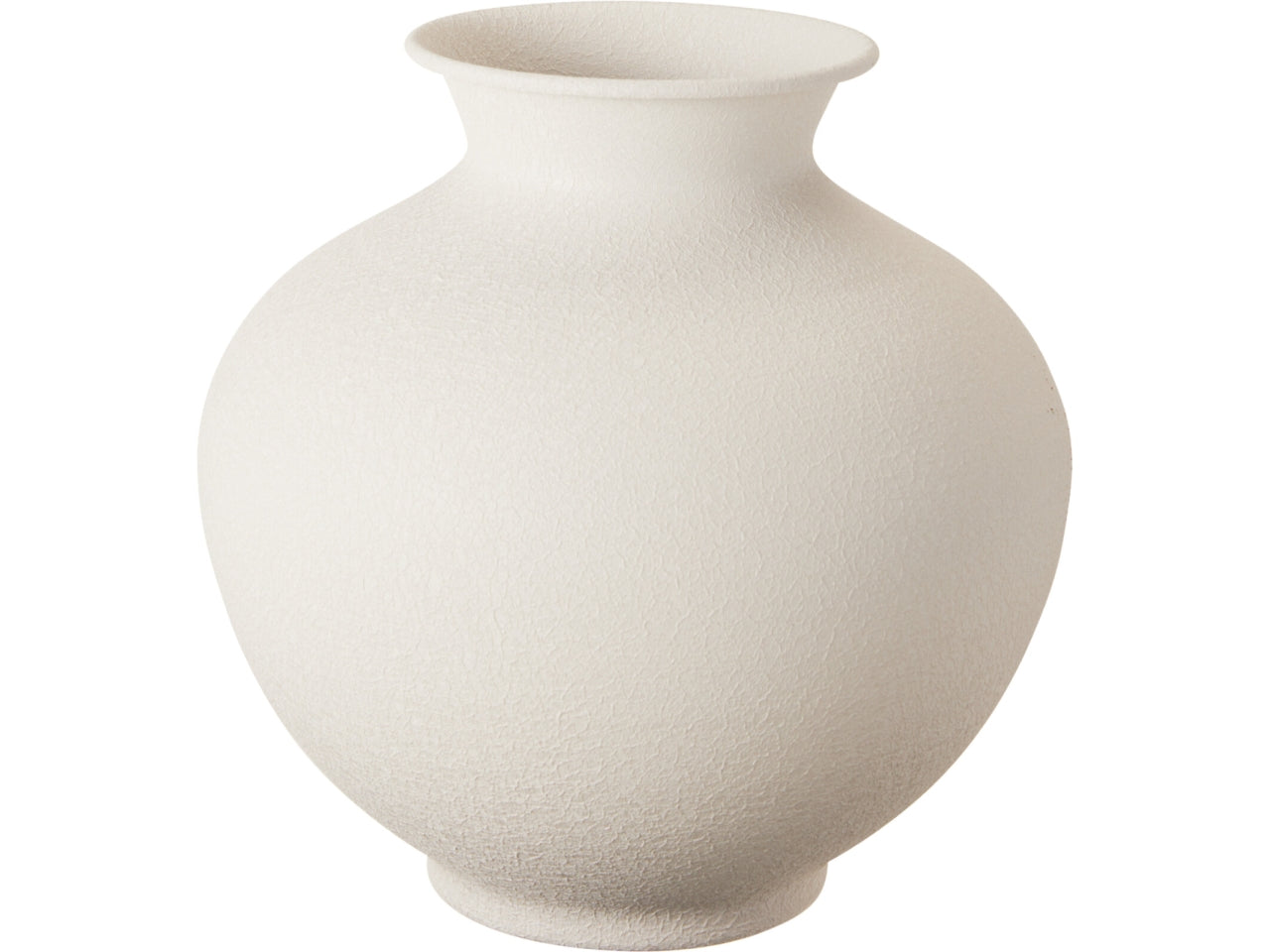 Vaso in zinco bianco opaco 22x23cm