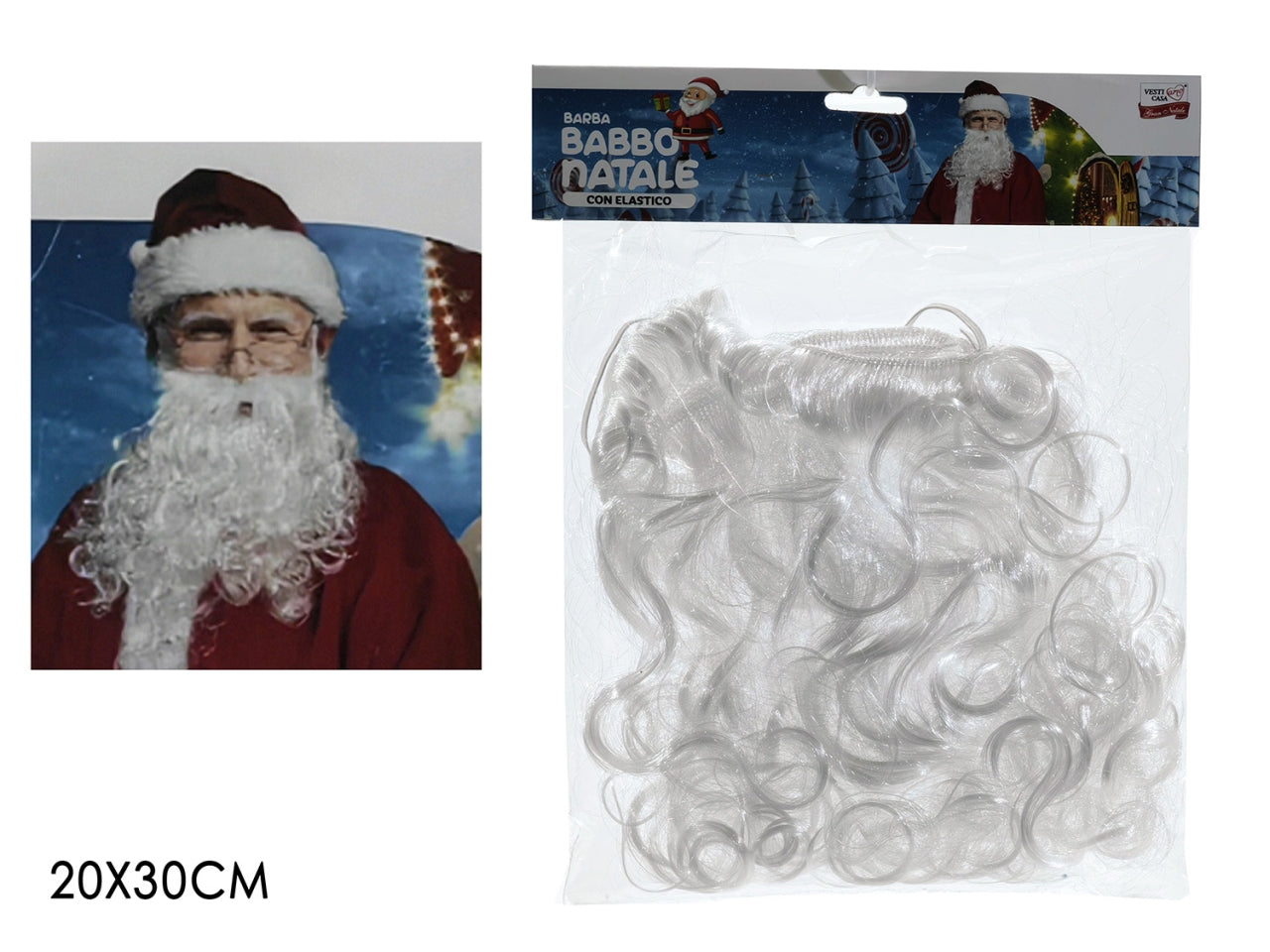 Barba babbo natale 20x30cm