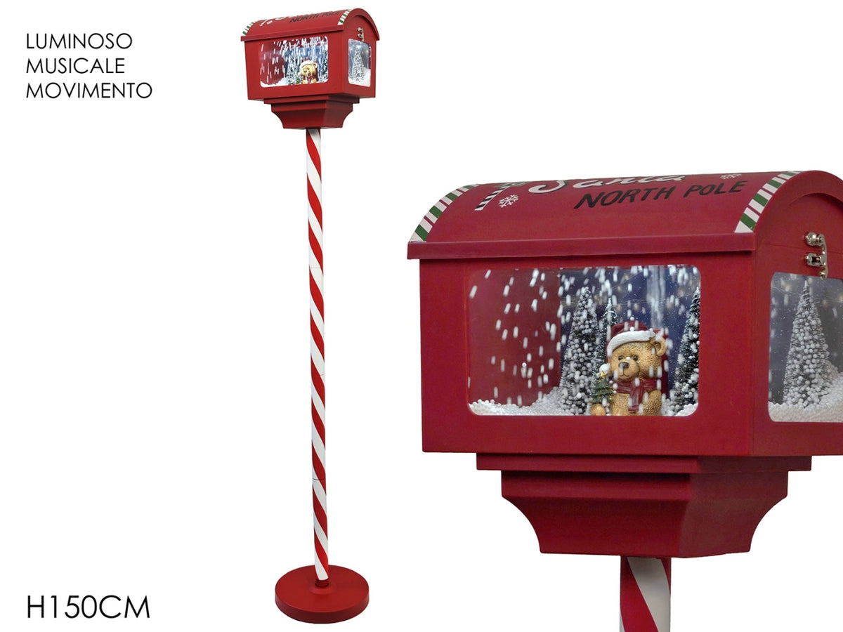 Cassetta postale maxi 150cm con orso luci, suoni e movimento