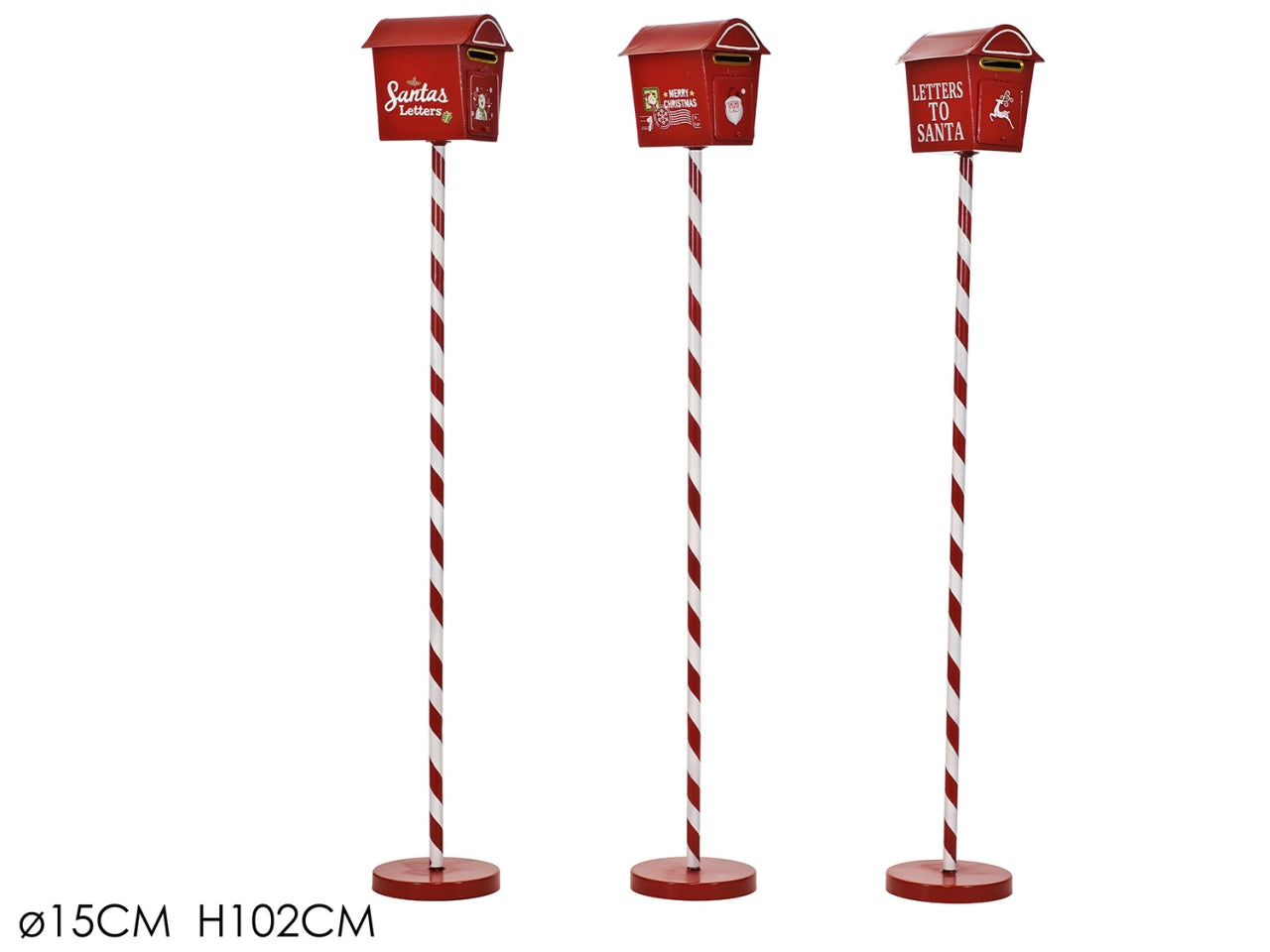 Cassetta postale maxi in metallo h.102cm rossa, 3 modelli assortiti