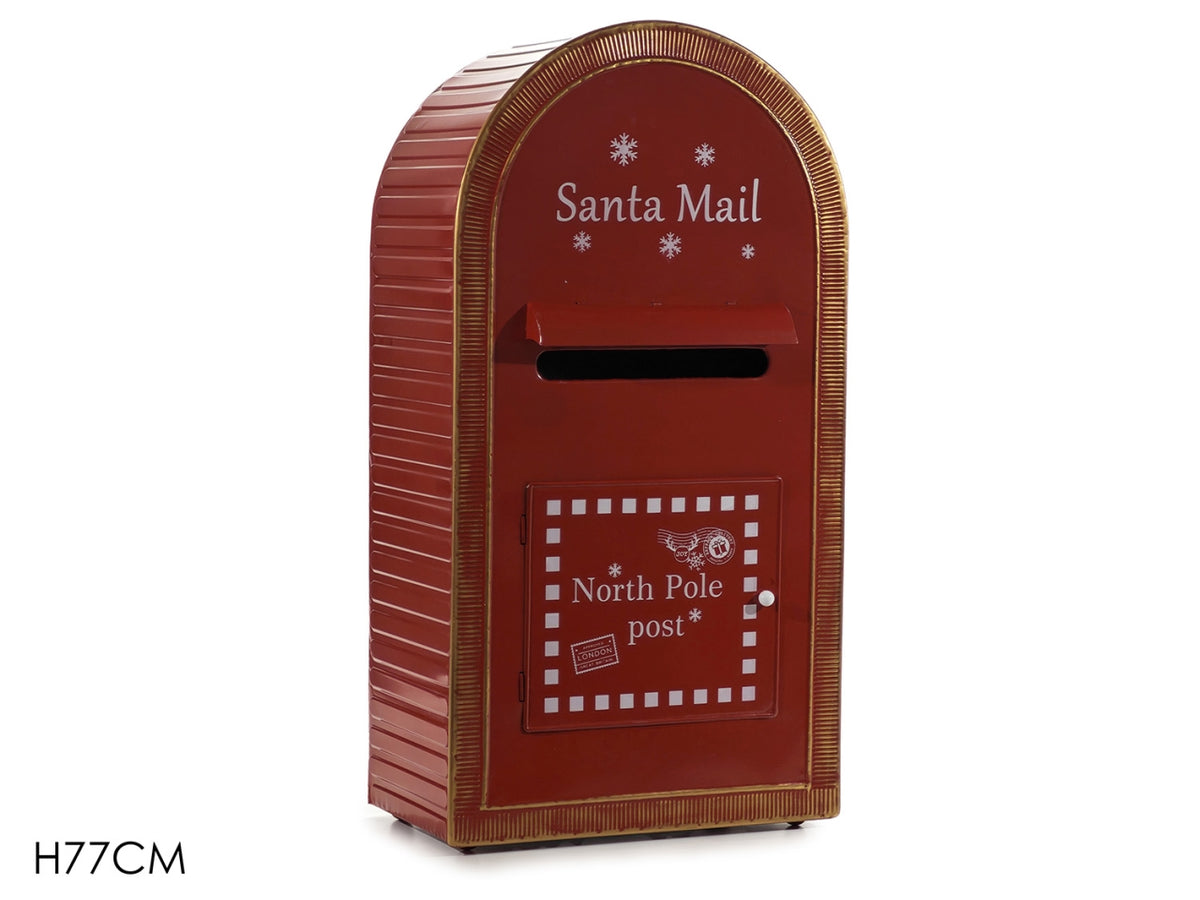 Cassetta postale maxi h.77cm in metallo rossa