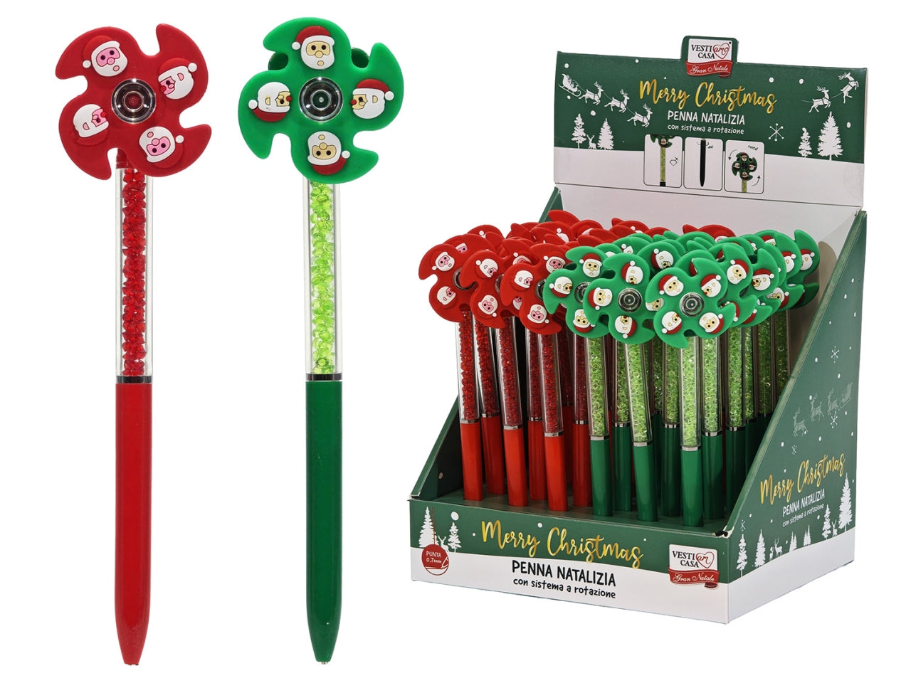 Penna natalizia con ventola, 2 assortimenti