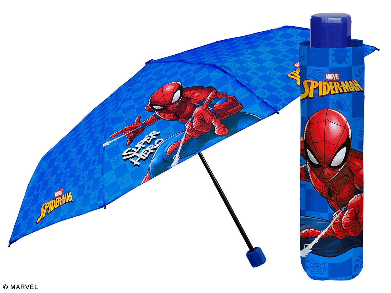 Spiderman ombrello mini manuale 50cm antivento