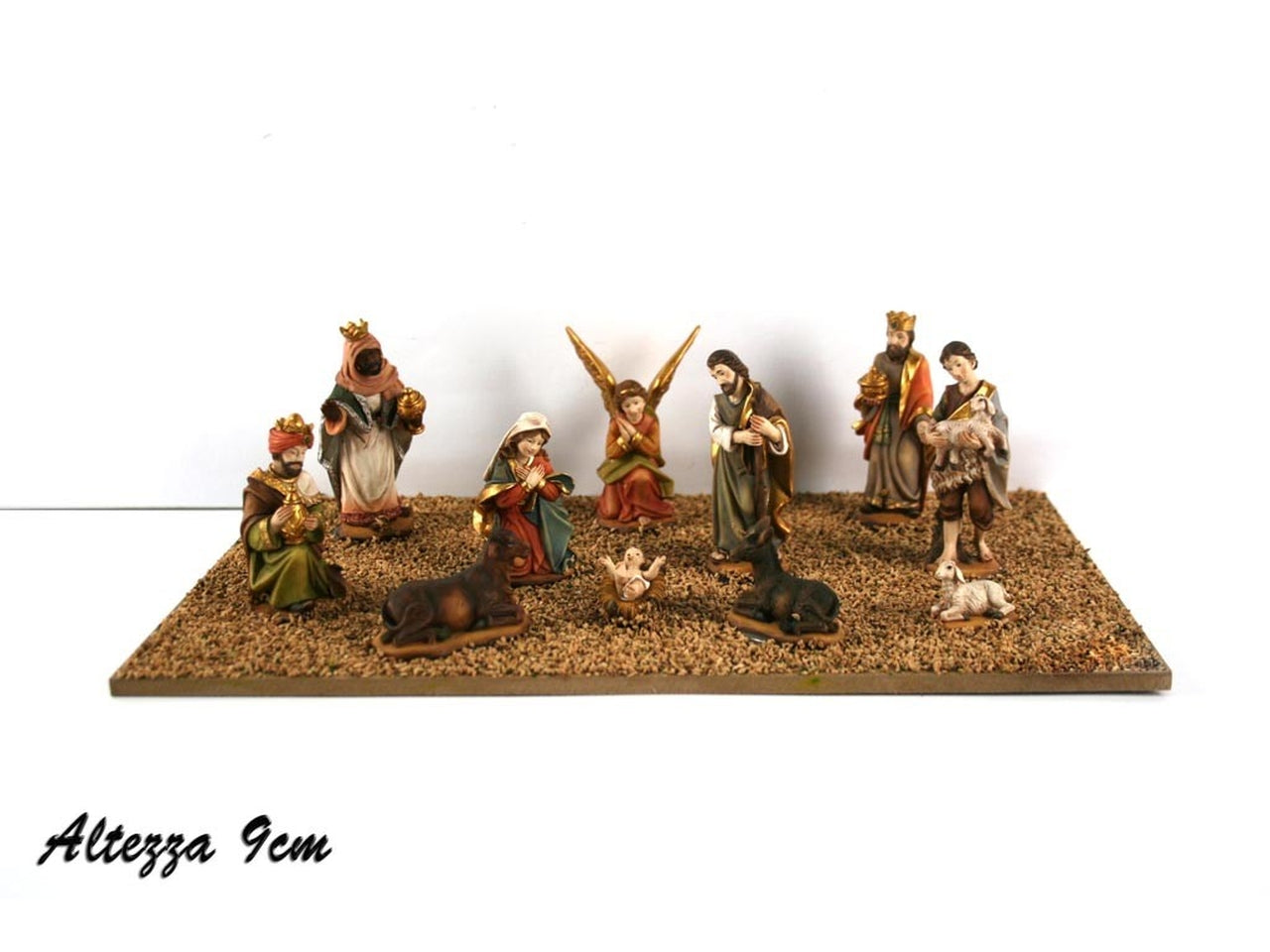 NativitÃ  in resina 9cm, set da 11 pezzi