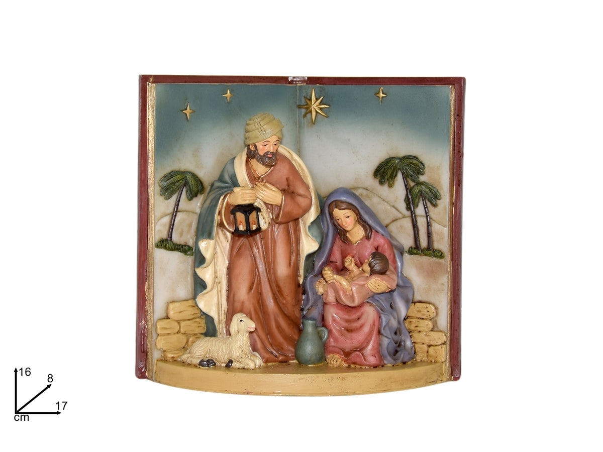 NativitÃ  libro 17cm in resina