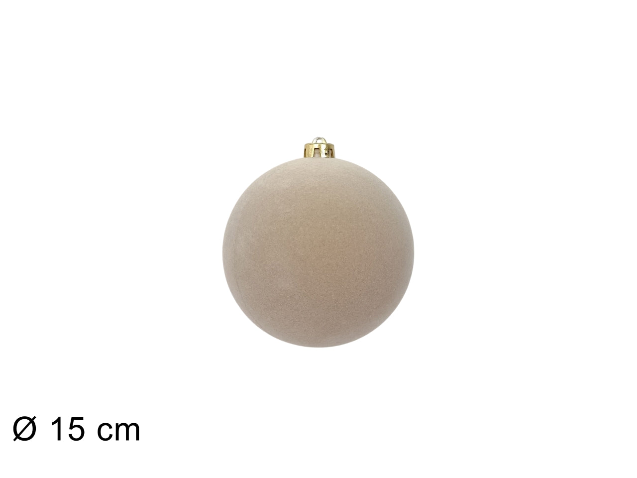 Palla 15cm floccata beige