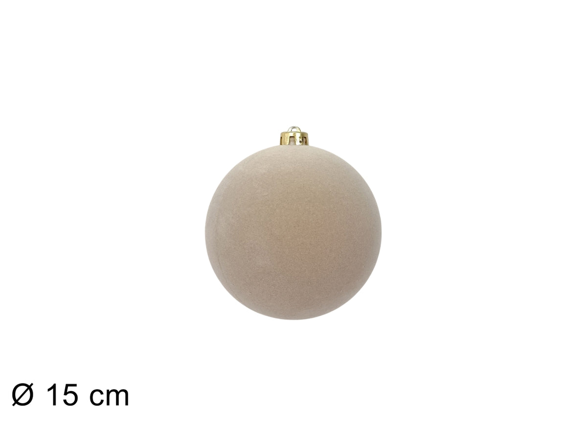 Palla 15cm floccata beige