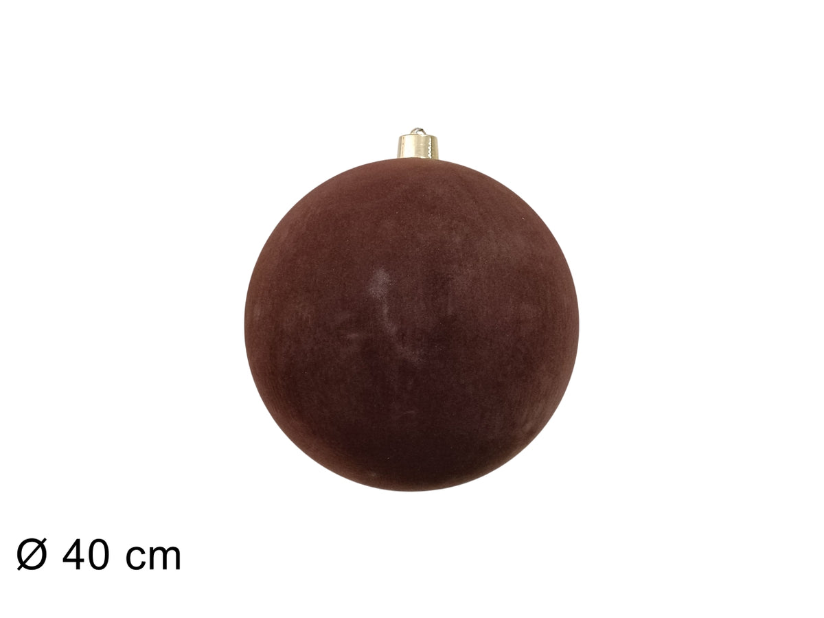 Palla 40cm floccata marrone