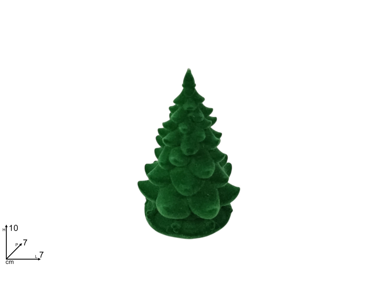 Albero 10cm effetto floccato verde